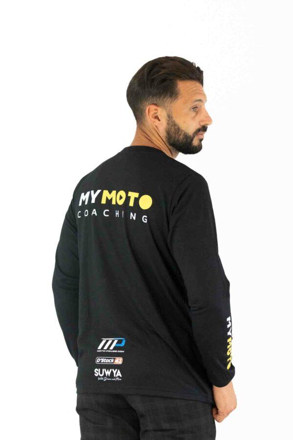 Tee-shirt manches longues noir MY MOTO COCHING TEILLET Valentin