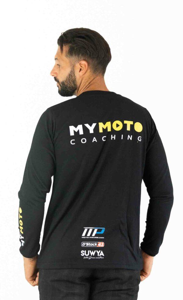 Tee-shirt manches longues noir MY MOTO COCHING TEILLET Valentin